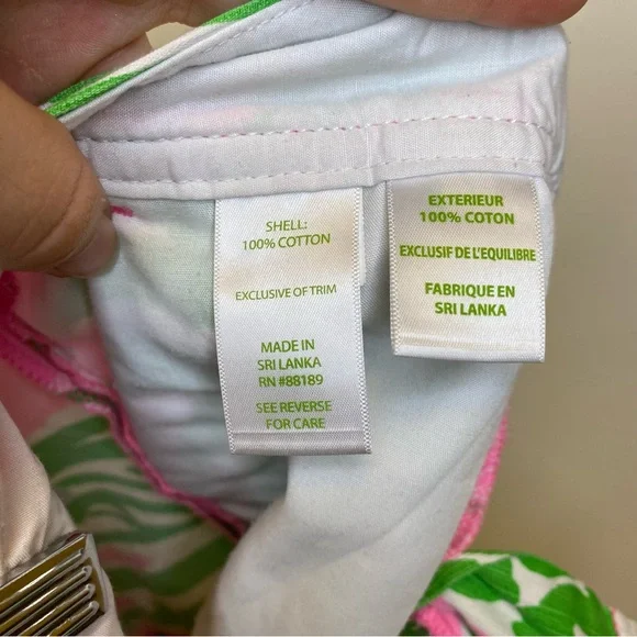 LILLY PULITZER Callahan Pineapple Print Shorts 5” Pink Pout Flamenco Green Sz 6 - Picture 12 of 13